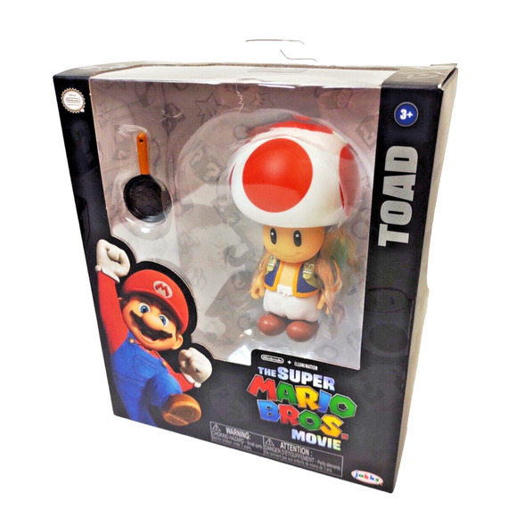 Nintendo The Super Mario Bros. Brothers Movie Toad Figure with Frying Pan 2023 - Picture 2 of 10